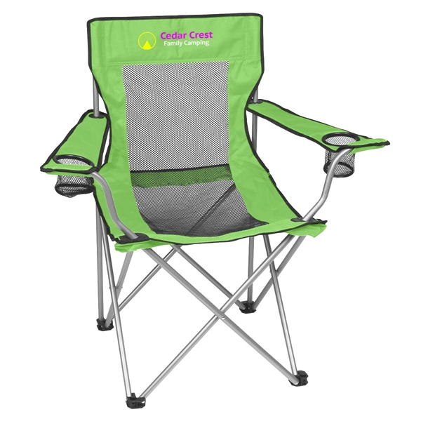 Mesh Folding Chair With Carrying Bag - Image 8