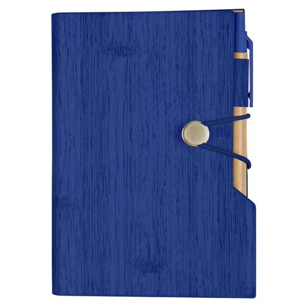 4" X 6" Woodgrain Look Notebook With Sticky Notes And Flags - Image 3