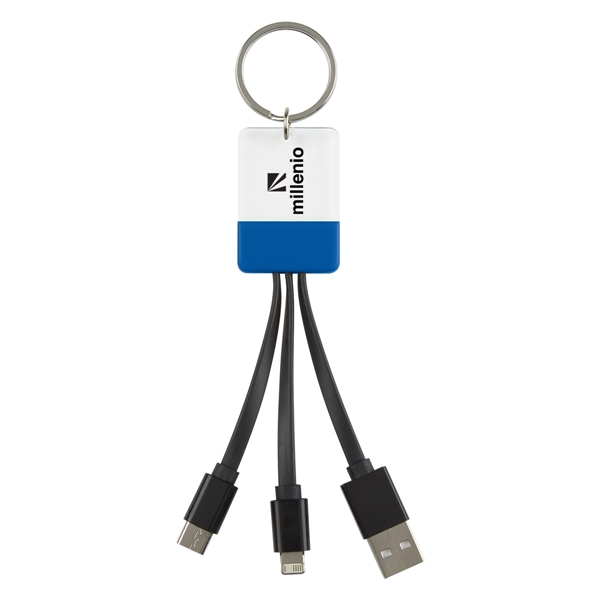 3-In-1 Clear View Light Up Cable Key Ring - Image 6