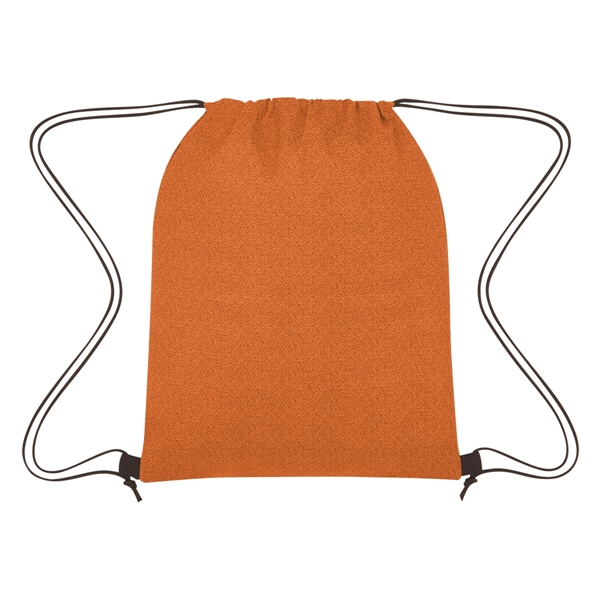 Heathered Non-Woven Drawstring Backpack - Image 7