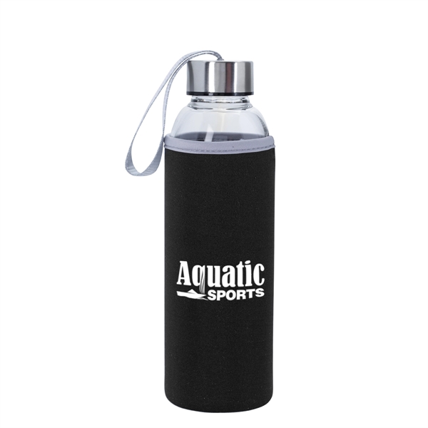 18 Oz. Aqua Pure Glass Bottle - Image 4