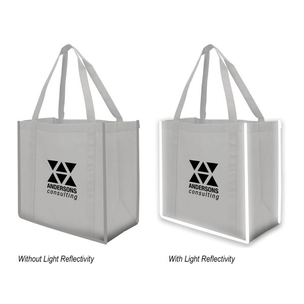 Reflective Large Grocery Tote Bag - Image 8