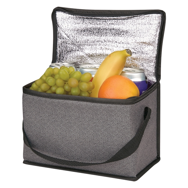 Heathered Non-Woven Cooler Lunch Bag - Image 4