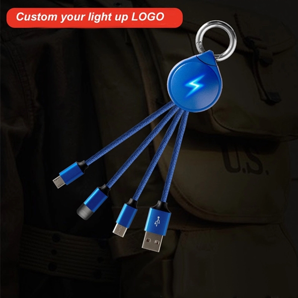 Hot Sale Cheap Multi 3 In 1 Light Up Phone Charging Cable - Image 5