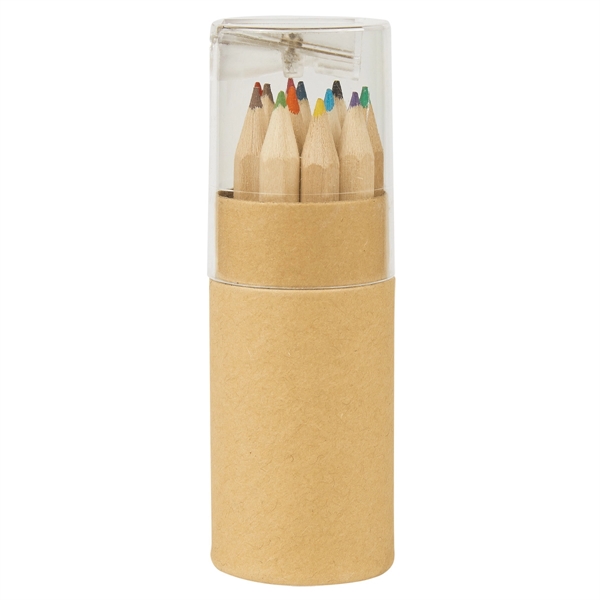 12-Piece Colored Pencil Set In Tube With Sharpener - Image 4