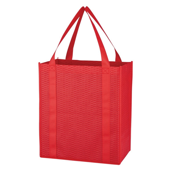 Non-Woven Wave Shopper Tote Bag - Image 12