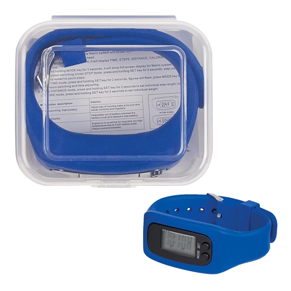 Digital LCD Pedometer Watch In Case - Image 6