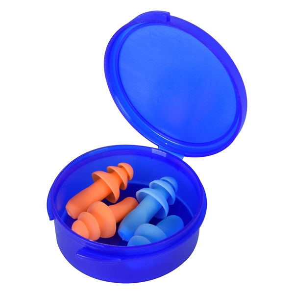 Dual Ear Plugs in Travel Case - Image 2