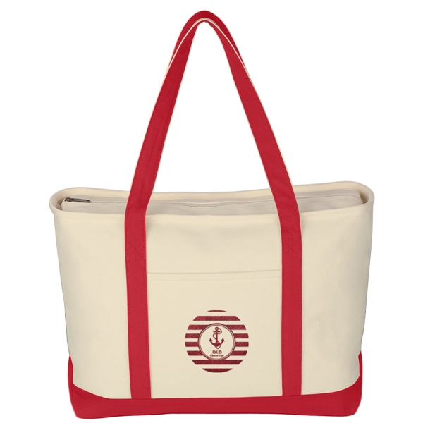 Large Heavy Cotton Canvas Boat Tote Bag - Image 10
