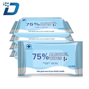 10 Count Alcohol Disinfecting Wet Wipes