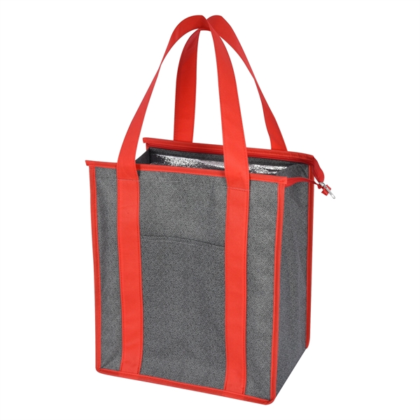Heathered Non-Woven Cooler Tote Bag - Image 8