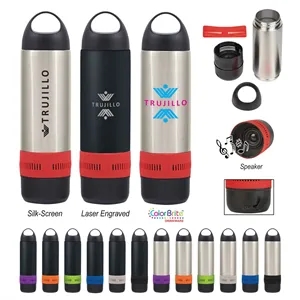 11 Oz. Stainless Steel Rumble Bottle With Speaker