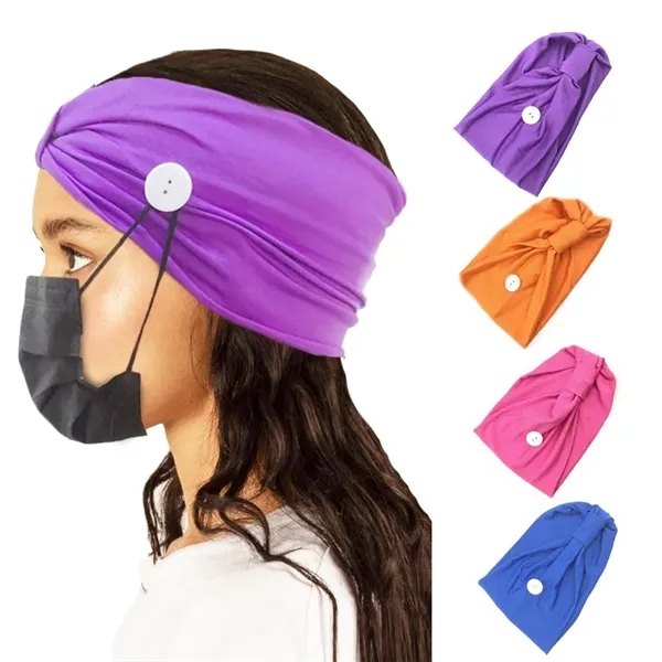 Heandbands with Buttons for Mask Holder - Image 1