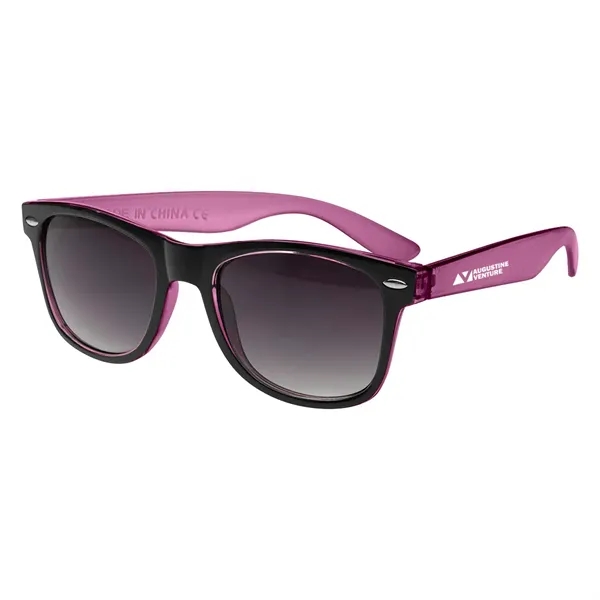 Two-Tone Translucent Malibu Sunglasses - Image 15