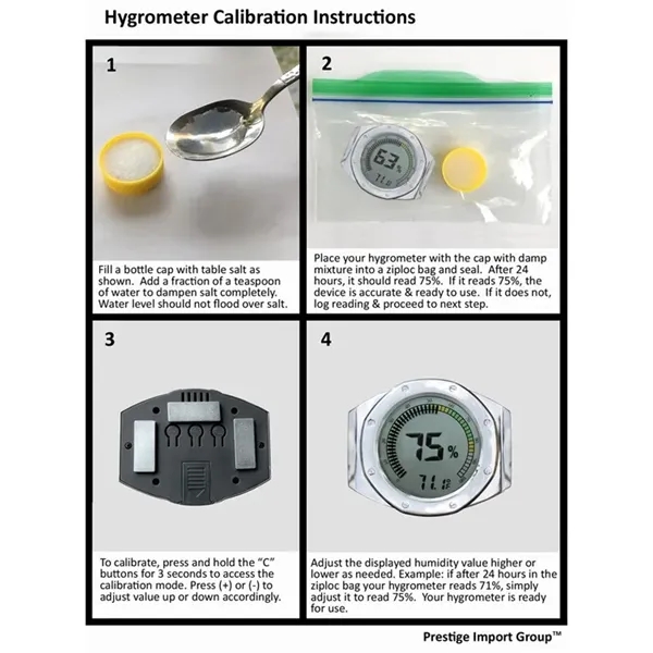 Watch Bezel Digital Hygrometer (Silver) - Image 3