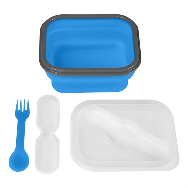 Collapsible Food Container With Dual Utensil - Image 4