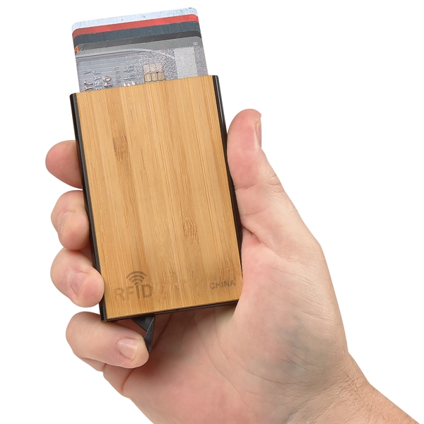 Bamboo RFID Data Blocking Card Holder - Image 4