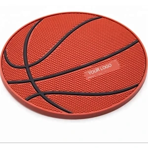 Round Shape Basketball Football Pattern PVC Coaster