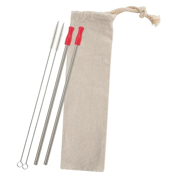 2-Pack Stainless Straw Kit with Cotton Pouch - Image 9