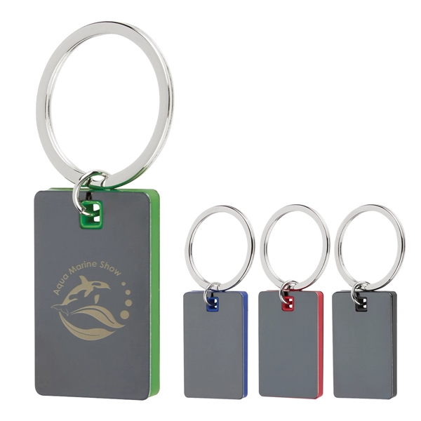 Color Block Mirrored Key Tag - Image 1