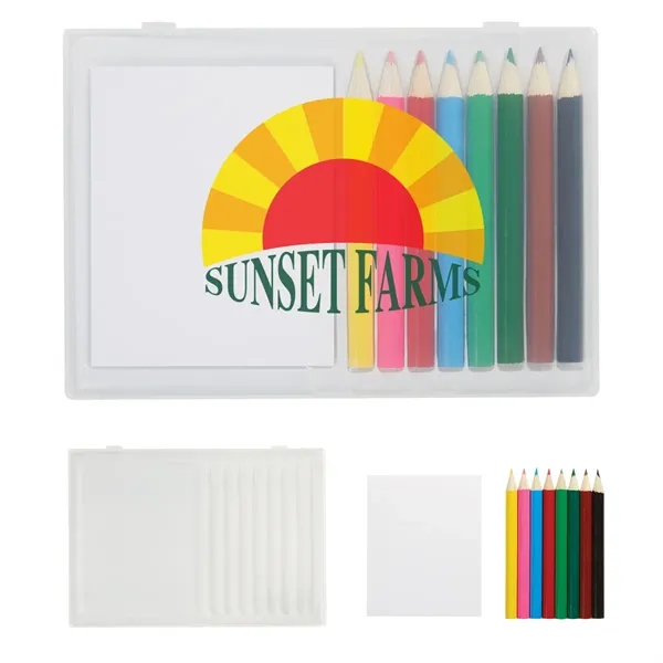 8-Piece Colored Pencil Art Set In Case - Image 1