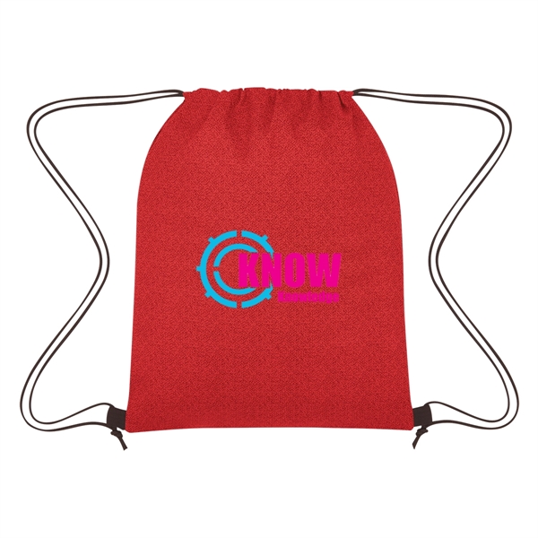 Heathered Non-Woven Drawstring Backpack - Image 9
