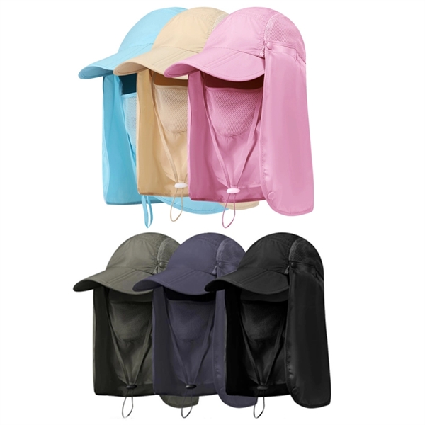 Folding Outdoor Sun Protection Hat Mask - Image 1