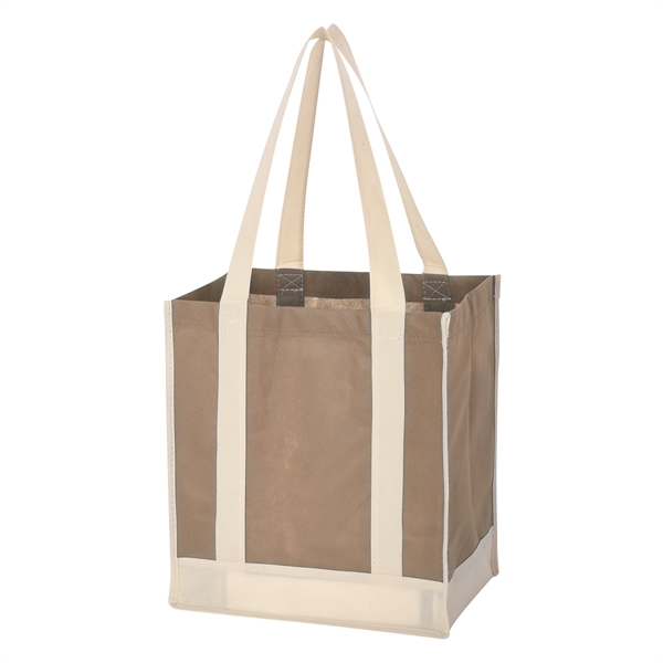 Non-Woven Two-Tone Shopper Tote Bag - Image 21