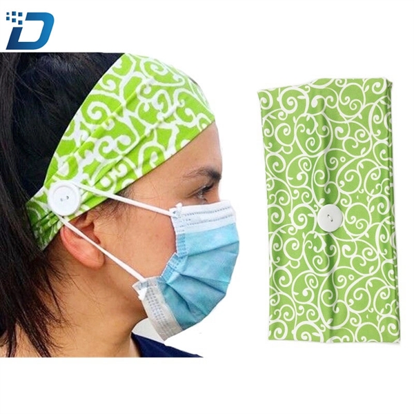 Nurses Button Mask Headband Yoga Sports Multifunction Headba - Image 2