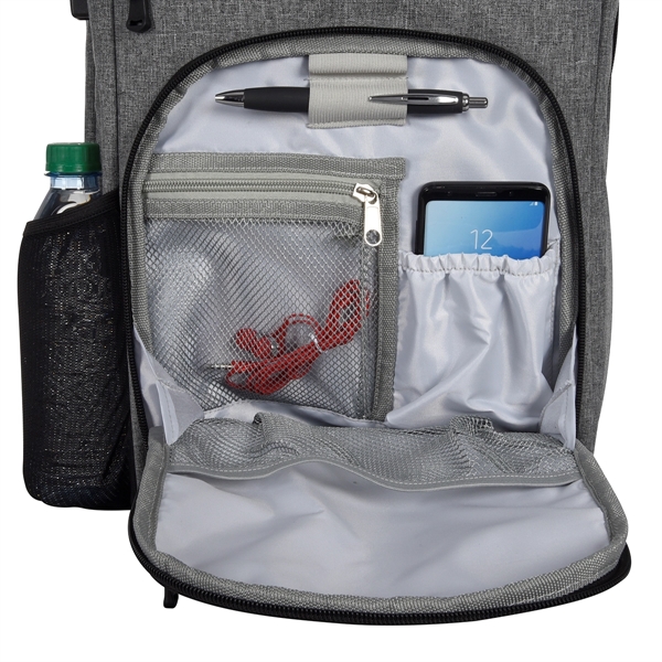 Heathered RFID Laptop Backpack & Briefcase - Image 6