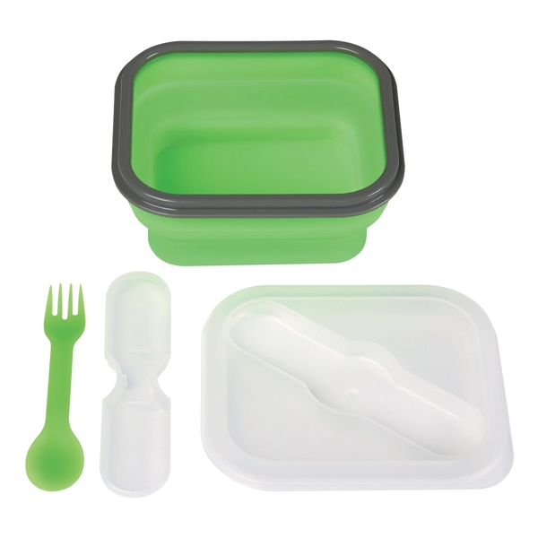 Collapsible Food Container With Dual Utensil - Image 5