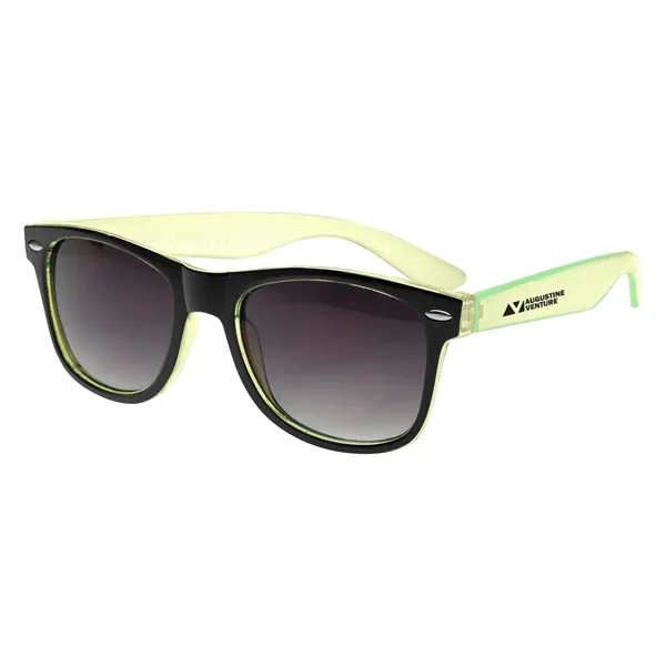 Two-Tone Translucent Malibu Sunglasses - Image 16