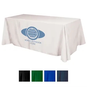 Flat 4-sided Table Cover - fits 8' table (100% Polyester)