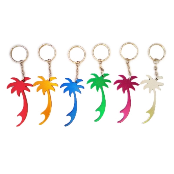 Palm Tree Bottle Opener Keychain for Summer     - Image 1
