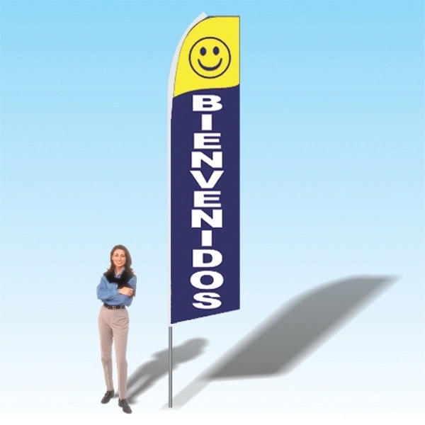 15ft. Advertising Banner Flag - Welcome - Image 3