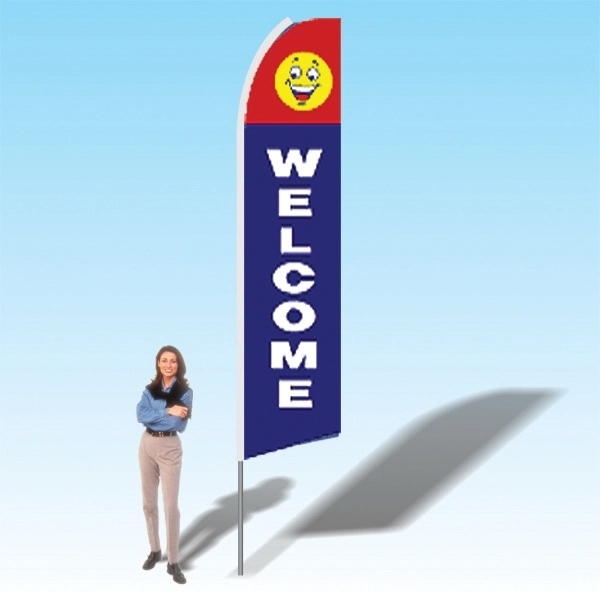 15ft. Advertising Banner Flag - Welcome - Image 4
