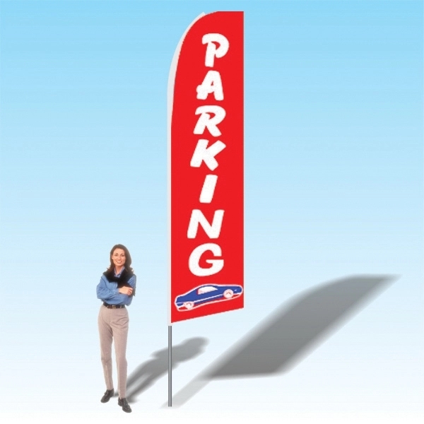 15ft. Advertising Banner Flag - Parking/Restrooms - Image 3