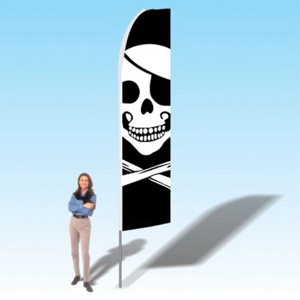 15ft. Advertising Banner Flag - Pirate/Jolly Roger - Image 2
