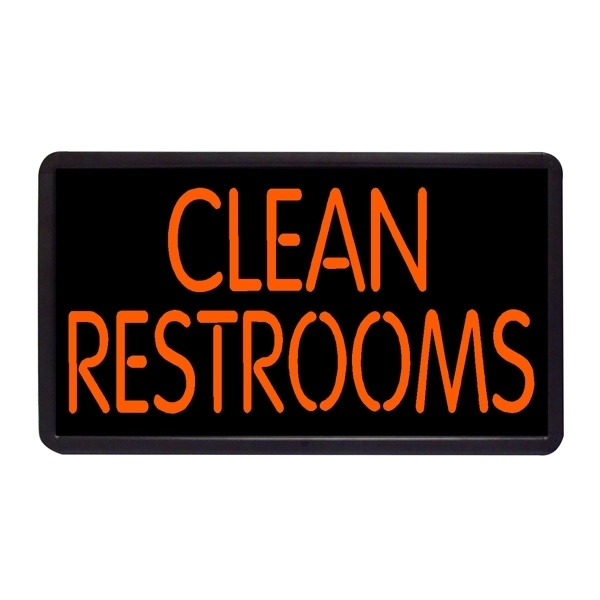 13" x 24" Simulated Neon Sign - Restrooms - Image 3