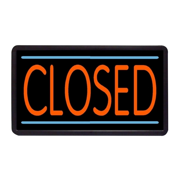13" x 24" Simulated Neon Sign - Open/Closed/Hours - Image 6