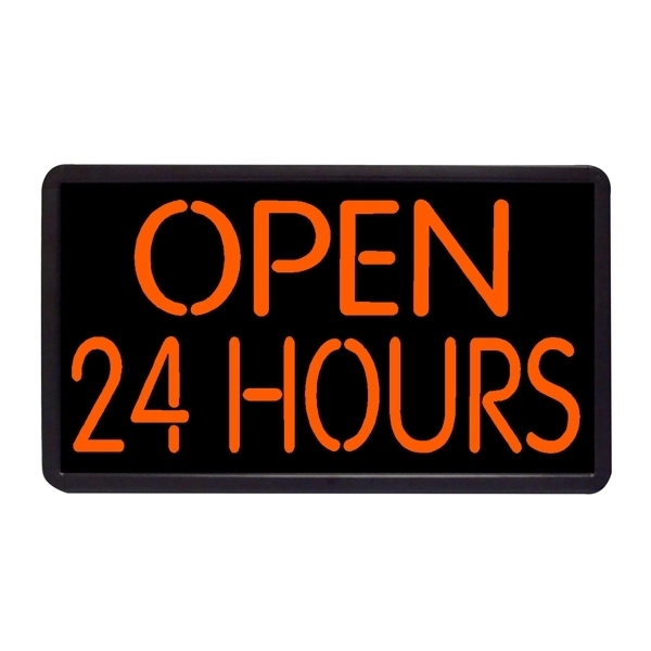 13" x 24" Simulated Neon Sign - Open/Closed/Hours - Image 8