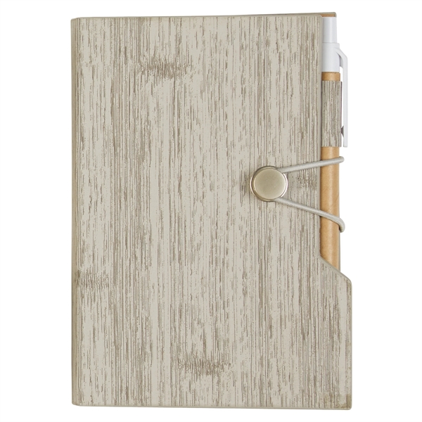4" X 6" Woodgrain Look Notebook With Sticky Notes And Flags - Image 4
