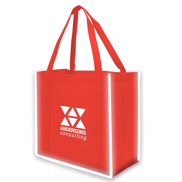 Reflective Large Grocery Tote Bag - Image 11