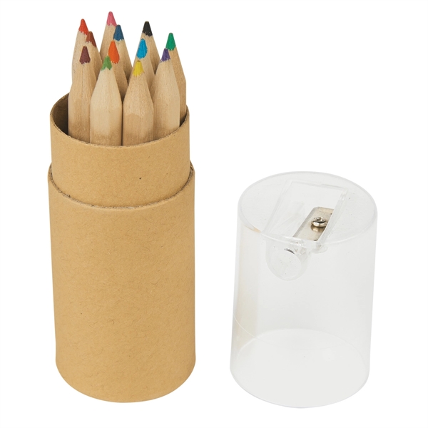 12-Piece Colored Pencil Set In Tube With Sharpener - Image 6