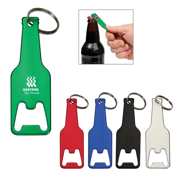 Bottle Shaped Opener Key Tag - Image 1