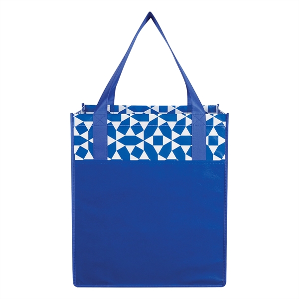 Non-Woven Geometric Shopping Tote Bag - Image 11