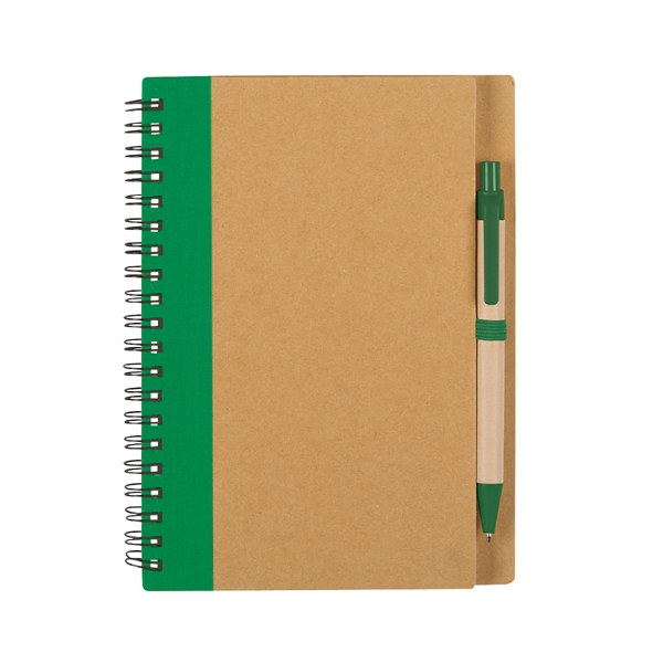 Eco-Inspired Spiral Notebook & Pen - Image 8