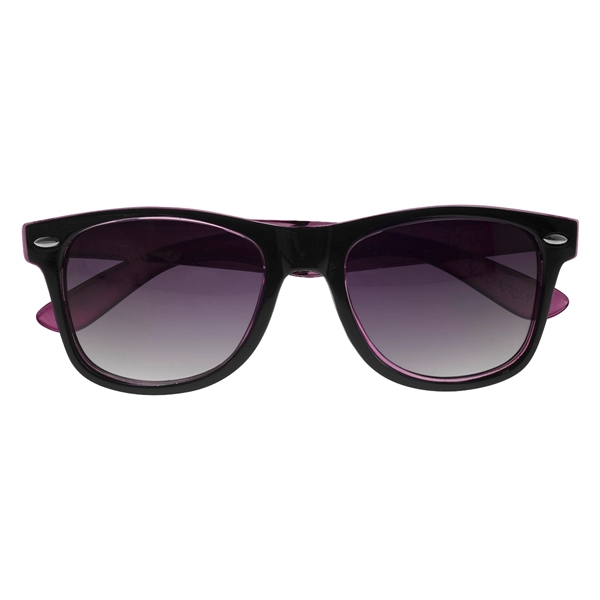 Two-Tone Translucent Malibu Sunglasses - Image 17