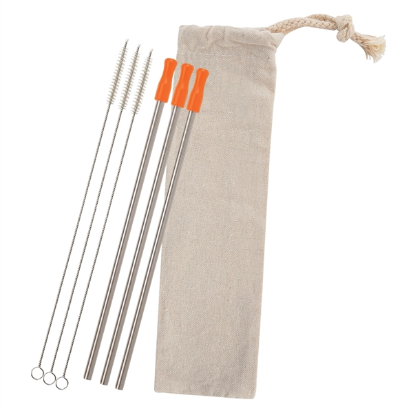 3-Pack Stainless Straw Kit with Cotton Pouch - Image 7