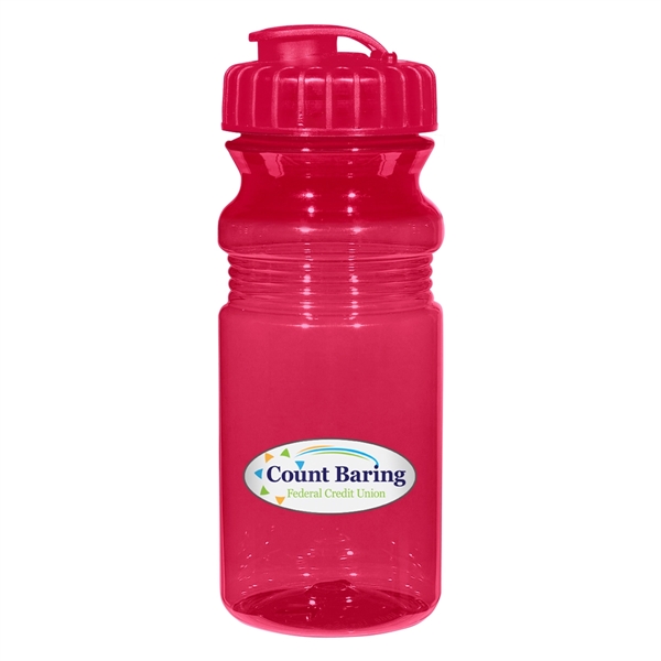 20 Oz. Poly-Clear Fitness Bottle With Super Sipper Lid - Image 10